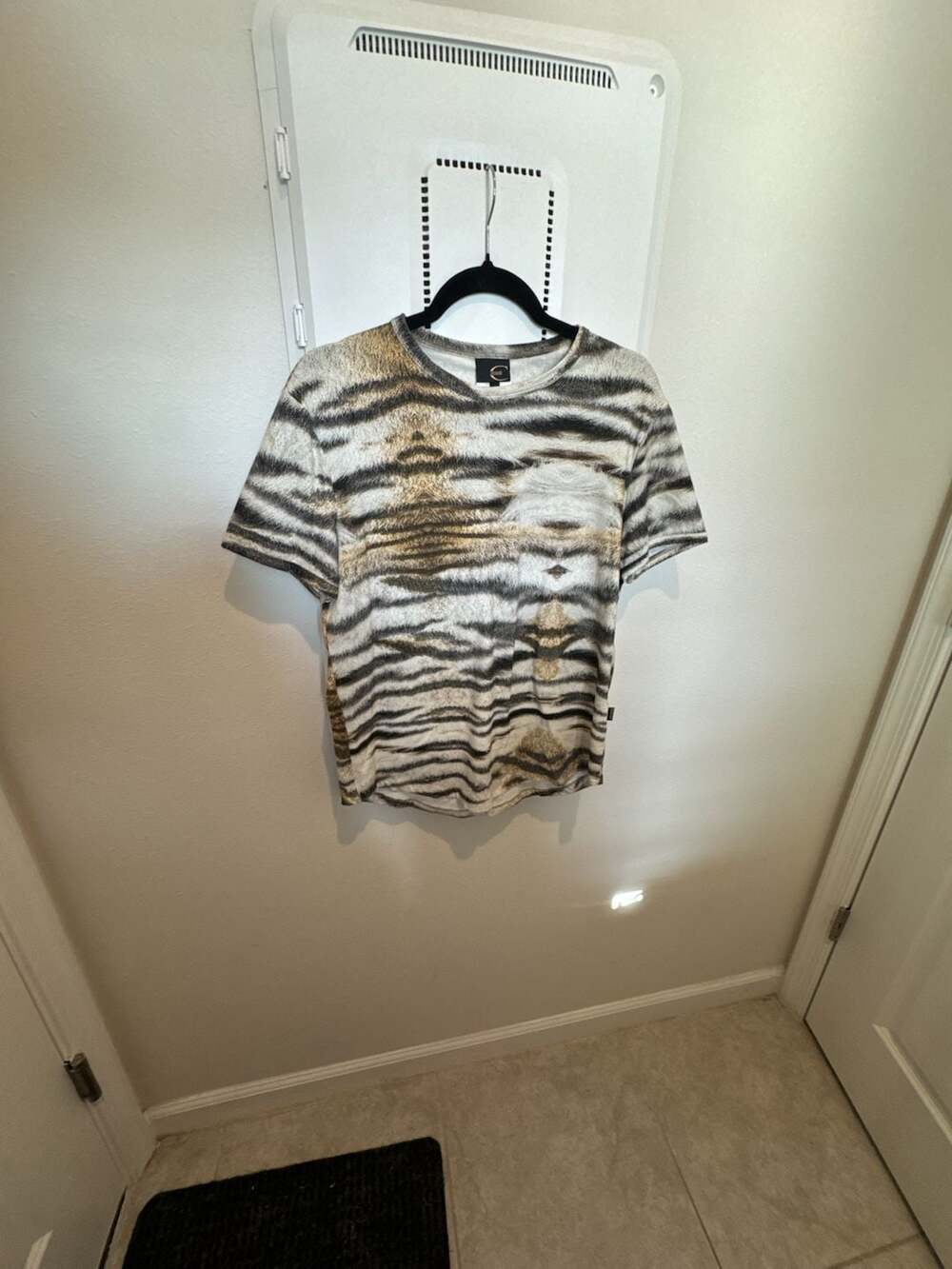 Just Cavalli Vintage Tiger Print Short Sleeve T-Shirt Size 52